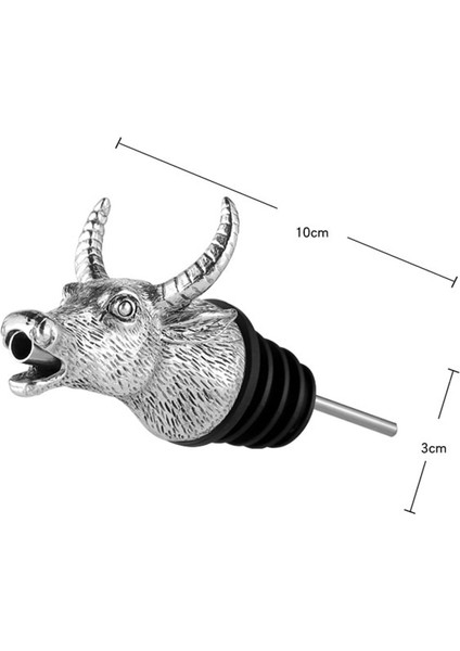 Boğa Kafa Stili Yeniden Kullanılabilir Çinko Alaşımlı Mühürlü Şarap Tıpa 3D Hayvan Geyik Kafası Plastik Dökücü Bacalı Şişe Tıpaları Şampanya Barı Araçları Parti Hediyeleri (Yurt Dışından)
