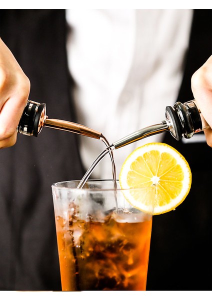 4 Adet Siyah Stil Et Yeni Paslanmaz Çelik Çeşitli Şarap Likör Ruhu Dökücü Serbest Akış Şarap Şişesi Dökme Bacalı Durdurucu (Yurt Dışından)