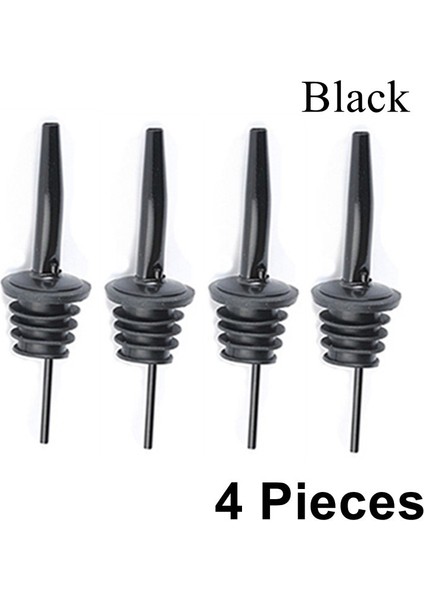 4 Adet Siyah Stil Et Yeni Paslanmaz Çelik Çeşitli Şarap Likör Ruhu Dökücü Serbest Akış Şarap Şişesi Dökme Bacalı Durdurucu (Yurt Dışından) fiyatları