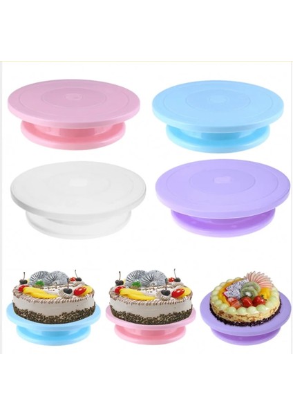 Mor Tarzı Plastik Kek Döner Döner Dıy Yuvarlak Kek Döner Masa Kek Standı Dekorasyon Araçları Kek Tabağı Mutfak Dıy Tava Pişirme Kalıbı (Yurt Dışından) fırsatları