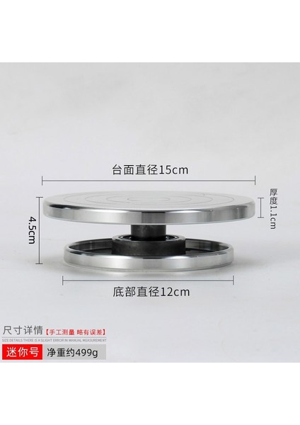 Çift Taraflı 12CM15CM Stili Kek Standı Zanaat Döner Tabla Platformu Alüminyum Alaşımlı Doğum Günü Pastası Döner Tabla Plastik Döner Tabla Cam Döner Tabla Pişirme (Yurt Dışından)