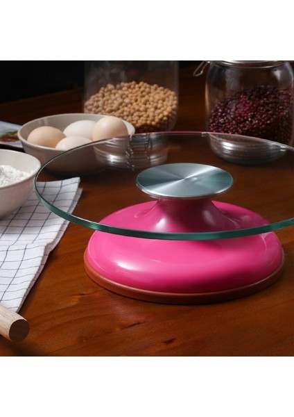 Çift Taraflı 12CM15CM Stili Kek Standı Zanaat Döner Tabla Platformu Alüminyum Alaşımlı Doğum Günü Pastası Döner Tabla Plastik Döner Tabla Cam Döner Tabla Pişirme (Yurt Dışından)