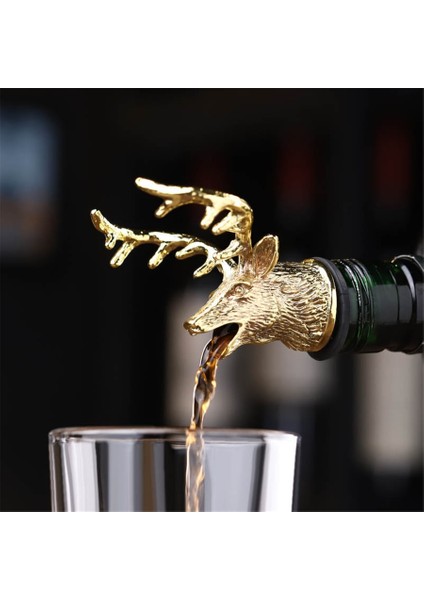 Gümüş Leopar Tarzı Yeniden Kullanılabilir Çinko Alaşımlı Mühürlü Şarap Tıpa 3D Hayvan Geyik Kafası Plastik Dökücü Bacalı Şişe Tıpaları Şampanya Barı Araçları Parti Hediyeleri (Yurt Dışından) fiyatları