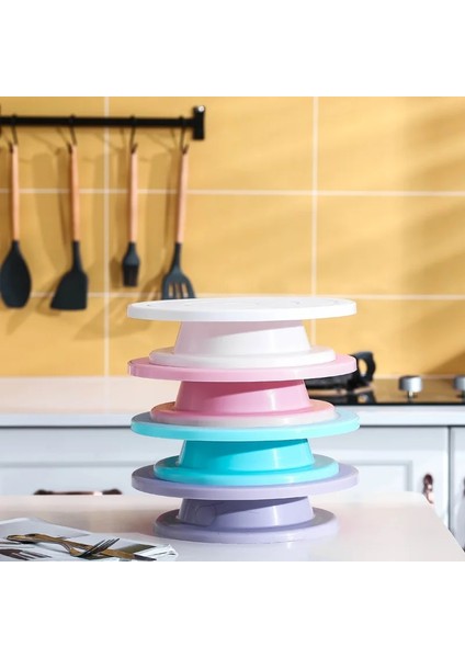 Mavi Stil Dıy Kek Pikap Pişirme Silikon Kalıp Pişirme Plakası Döner Yuvarlak Kek Dekorasyon Araçları Döner Masa Pasta Malzemeleri Standı (Yurt Dışından) fırsatları