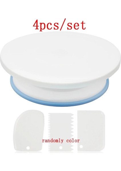 COOK002006 Stili Kek Standı Döner Tabla Kek Için Döner Taban Plastik Hamur Bıçağı Dekorasyon 10 Inç Kremalı Kek Stand Kek Döner Döner Tabla Kek (Yurt Dışından)