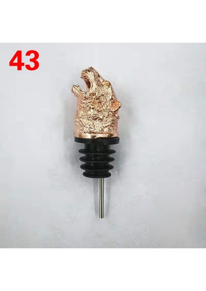 No.43 Tarzı Jagermeister Aksesuarları Şarap Dökücü Çinko Alaşım Geyik Elk Aslan Boğa Kafası Ağız Şarap Stoper Votka Araçları Için Alkol Dökücü Huni (Yurt Dışından)