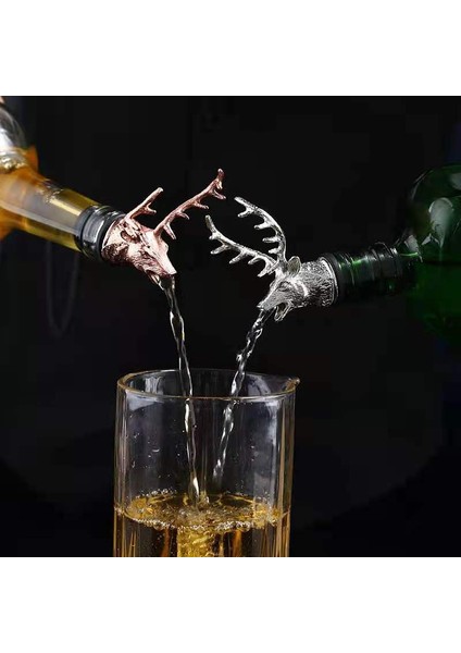 No.43 Tarzı Jagermeister Aksesuarları Şarap Dökücü Çinko Alaşım Geyik Elk Aslan Boğa Kafası Ağız Şarap Stoper Votka Araçları Için Alkol Dökücü Huni (Yurt Dışından) fırsatları