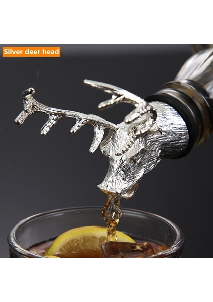 No.16 Tarzı 1 Adet Şarap Dökücü Çinko Alaşım Geyik Elk Aslan Boğa Leopar Antilop Kafa Şarap Stoper Içecekler Bar Araçları Gece Kulübü Bar Aksesuarları (Yurt Dışından)