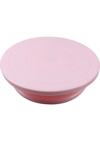 Pembe Stil Kek Döner Tabla Kek Tabağı Döner Yuvarlak Kek Dekorasyon Araçları Döner Masa Pasta Malzemeleri Kek Standı Dıy Pişirme Silikon Kalıp (Yurt Dışından)
