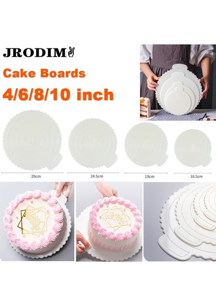 10 Inç Tarzı Kek Araçları Aksesuarları Yeniden Kullanılabilir Kek Panoları Yuvarlak Mousse Kek Panoları Düğün Parti Doğum Günü Cupcake Tatlı Için Tepsi 4- (Yurt Dışından) indirimleri