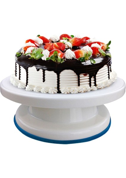 27CM Plastik Kek Döner Tabla Döner Pasta Dekorasyon Döner Tabla Kaymaz Yuvarlak Kek Standı Kek Döner Tabla (Yurt Dışından)