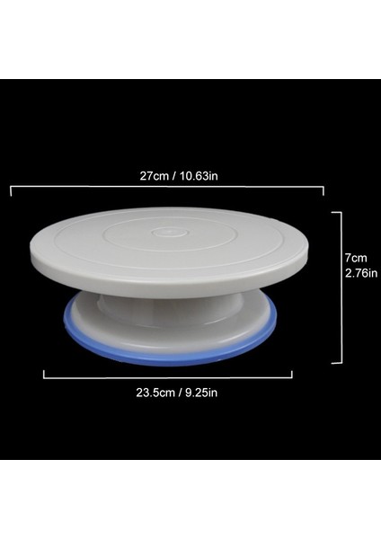 27CM Plastik Kek Döner Tabla Döner Pasta Dekorasyon Döner Tabla Kaymaz Yuvarlak Kek Standı Kek Döner Tabla (Yurt Dışından) modelleri