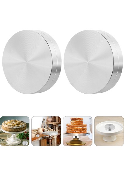 5x1.5cm Tarzı Yuvarlak Kek Pişirme Tepsisi Aks Döner Tabla Alüminyum Alaşımlı Döner Tepsi Standı Tabanı Kek Tabağı Döner Yuvarlak Mutfak Kek Dekorasyon Araçları (Yurt Dışından)