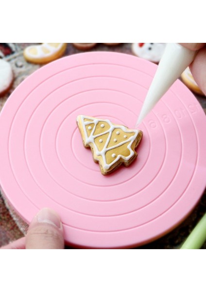 No.1 Tarzı 360 Derece 14CM Döner Döner Kek Pikap Mini Kek Kurabiye Dekorasyon Elegnt Elle Masa Kek Standı Kaymaz Taban (Yurt Dışından) fiyatları