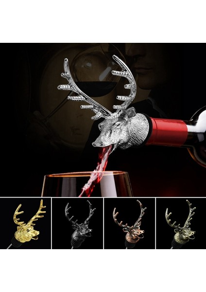 Bir Stil Paslanmaz Pourer Sürahi Çelik Geyik Kafası Şarap Şişe Tıpaları Pourer Şarap Havalandırıcıları Bar Aracı Aksesuarları Doğum Günü Partisi Hediyeleri (Yurt Dışından) fiyatları