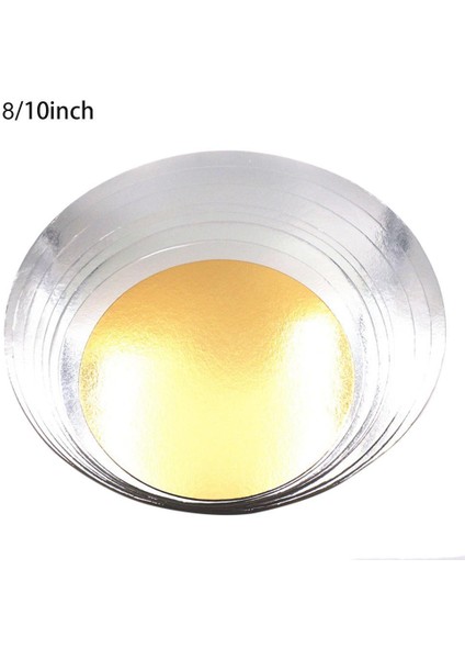 4 Inç Gümüş Tarzı Inç Altın Yuvarlak Kek Tahtası Daire Tabanı Cupcakes Standı Kağıt Kutuları Gömlekleri Parti Pasta Pişirme Mat Süslemeleri (Yurt Dışından) fiyatları