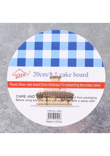 8 Inç Tarzı Uygun Haşlanma Önleyici Alüminyum Folyo Kek Hareketli Tepsi Mutfak Pişirme Aracı Mover Restoran Ekran Kek Sergi Masası (Yurt Dışından)