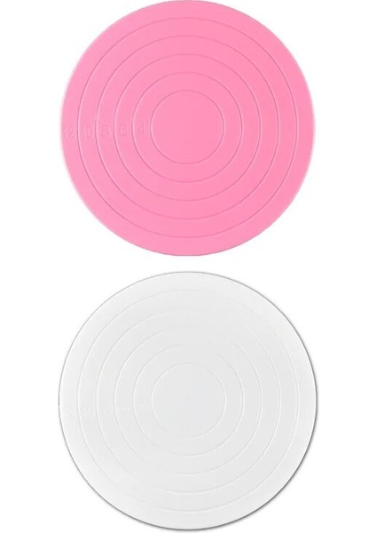 Pembe Tarzı Yuvarlak 360 Derece 14CM Mini Döner Döner Kek Döner Tabla Kek Kurabiye Dekorasyon Elegnt Elle Masa Kek Standı Kaymaz Taban (Yurt Dışından)