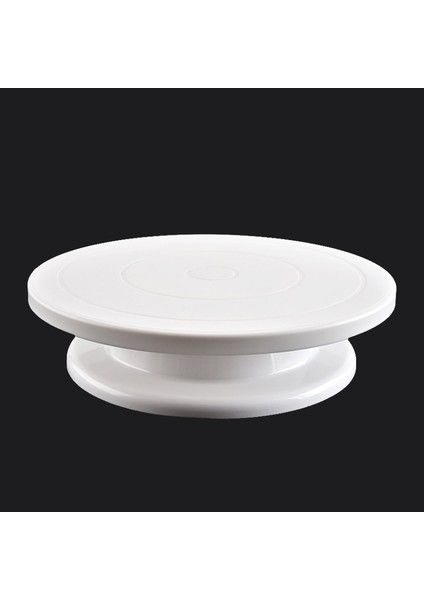 Beyaz Stil Plastik Kek Döner Tabla Döner Kek Plastik Hamur Bıçağı Dekorasyon Kremalı Kek Standı Döner Tabla Dıy Tava Pişirme Aracı (Yurt Dışından)