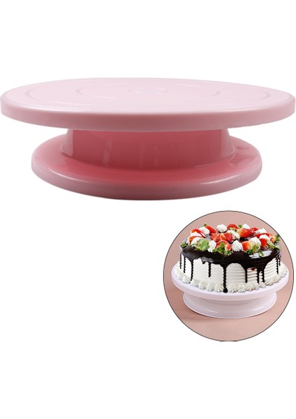 Pembe Tarzı 11" Döner Pasta Döner Tabla Pasta Süslemeleri, Hamur Işleri, Cupcakes Için Beyaz Pasta Standı (Yurt Dışından) fırsatları