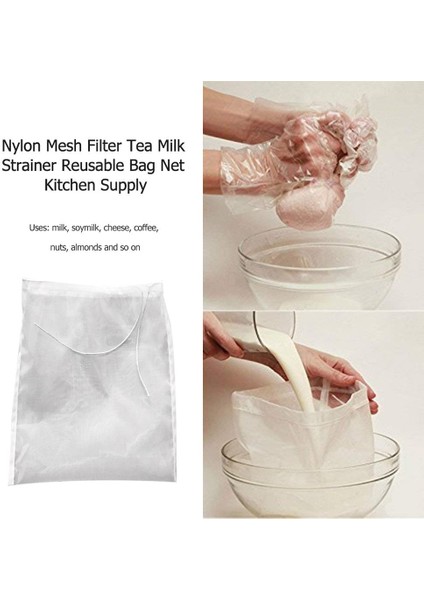 200 Mesh Stili cm Gıda Sınıfı Naylon Filtre Torbası Net Çay Bira Süt Kahve Yağı Filtrasyon Süzgeç Yeniden Kullanılabilir Çanta Net Mutfak Filtresi Kumaş Torbalar (Yurt Dışından)