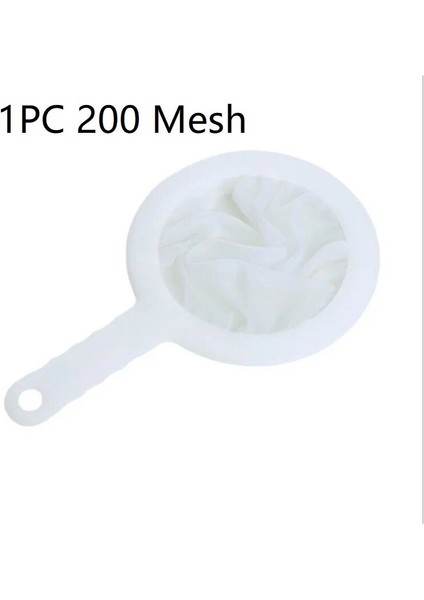 Beyaz 200 Ağ Stili 1 Bilgisayar Mesh Mutfak Ultra-Ince Örgü Süzgeç Naylon Filtre Kaşığı Soya Sütü Kahve Sütü Için Uygun Yoğurt Mutfak Gereçleri (Yurt Dışından)