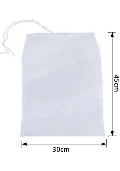 30X45CM Tarzı 200MESH-75MIKRON Yeniden Kullanılabilir Naylon Filtre Torbaları Mutfak Gıda Somun Süt Torbası Örgü Süzgeç Torbası Mikron Filtre Yoğurt Nutmilk Kahve Şarap Su Filtresi (Yurt Dışından)