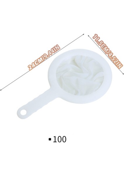 100 Örgü Stili Mutfak Ultra-Ince Naylon Örgü Süzgeç I Plastik Elek Soya Sütü Için Filtre Kaşığı Kahve Süt Yoğurt Suyu Kefir Coladore 400 Mes (Yurt Dışından)