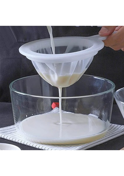 100 Örgü Stili Mutfak Ultra-Ince Naylon Örgü Süzgeç I Plastik Elek Soya Sütü Için Filtre Kaşığı Kahve Süt Yoğurt Suyu Kefir Coladore 400 Mes (Yurt Dışından)