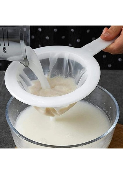 100 Örgü Stili Mutfak Ultra-Ince Naylon Örgü Süzgeç I Plastik Elek Soya Sütü Için Filtre Kaşığı Kahve Süt Yoğurt Suyu Kefir Coladore 400 Mes (Yurt Dışından)