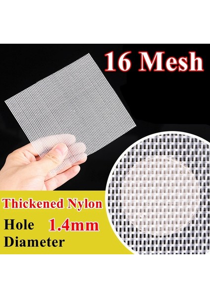 16 Mesh 1.4mm Stili 1 Metre Kalınlaşmış Naylon Gıda Filtresi Net Filtre Kumaş Mutfak Yağı Somun Süt Torbası Filtre Mesh Şarap Bira Bira Süzgeç Gıda Elek (Yurt Dışından)