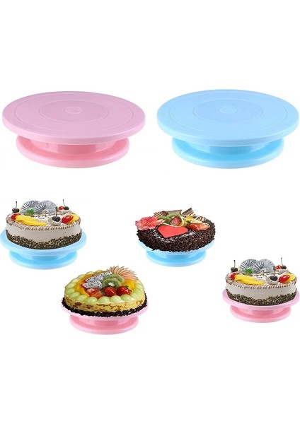 14CM Platform Stili Plastik Kek Tabağı Döner Döner Kaymaz Yuvarlak Kek Standı Kek Dekorasyon Döner Tabla Mutfak Dıy Tava Pişirme Aracı (Yurt Dışından)