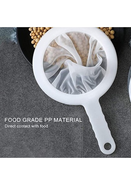 100 Örgü Stili Mutfak Ultra-Ince Naylon Örgü Süzgeç I Plastik Elek Soya Sütü Için Filtre Kaşığı Kahve Süt Yoğurt Suyu Kefir Coladore 400 Mes (Yurt Dışından)