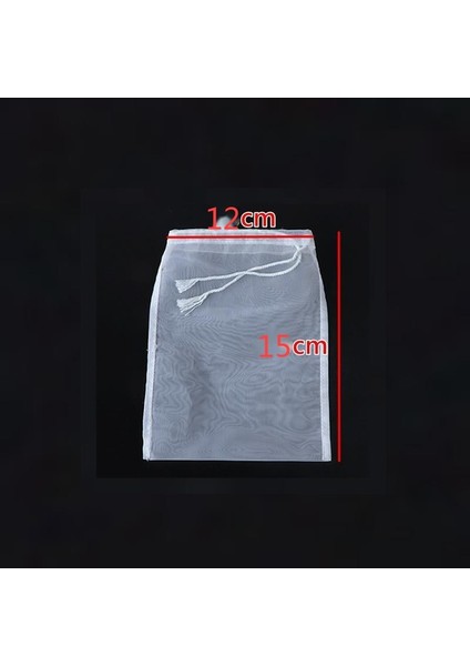 12X15CM Tarzı 300 Ağ 48 Mikron Somun Süt Torbası Yeniden Kullanılabilir Badem Sütü Torbası Süzgeç Ince Örgü Naylon Tülbent Cold Brew Kahve Su Filtresi Skimer Skimmer (Yurt Dışından)