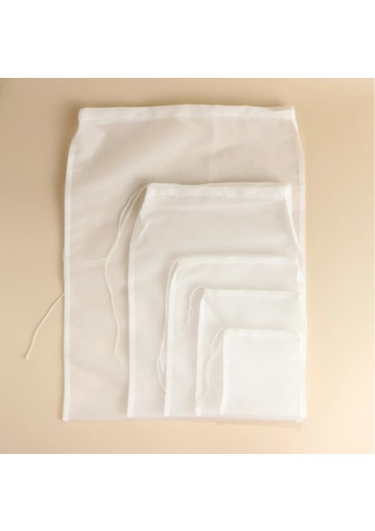 12X15CM Tarzı 300 Ağ 48 Mikron Somun Süt Torbası Yeniden Kullanılabilir Badem Sütü Torbası Süzgeç Ince Örgü Naylon Tülbent Cold Brew Kahve Su Filtresi Skimer Skimmer (Yurt Dışından)