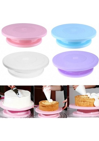 6 Parça Set Stili Dıy Kek Pikap Pişirme Kalıbı Plastik Plaka Döner Kremalı Kek Dekorasyon Araçları Döner Tabla Pasta Malzemeleri Pişirme Aksesuarları (Yurt Dışından) fiyatları