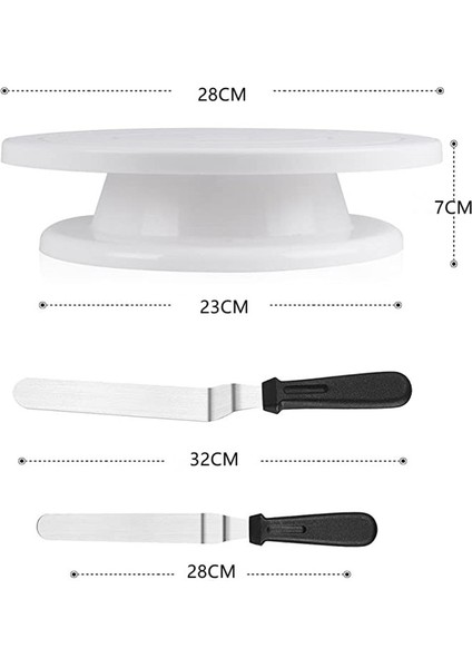 6 Parça Set Stili Dıy Kek Pikap Pişirme Kalıbı Plastik Plaka Döner Kremalı Kek Dekorasyon Araçları Döner Tabla Pasta Malzemeleri Pişirme Aksesuarları (Yurt Dışından) fırsatları