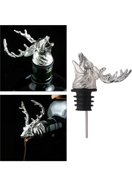 Gümüş Leopar Stili Alaşım+Silikon Şarap Havalandırıcı Dökücü Bacalı Şarap Dekantörleri Fil Şarap Tıpaları Sürahi Dökücü Likör Dekantör Şişeleri (Yurt Dışından) modelleri