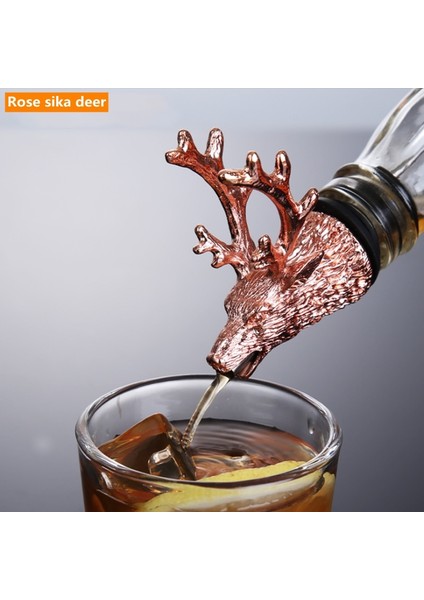 No.19 Tarzı 1 Adet Şarap Dökücü Çinko Alaşım Geyik Elk Aslan Boğa Leopar Antilop Kafa Şarap Stoper Içecekler Bar Araçları Gece Kulübü Bar Aksesuarları (Yurt Dışından)