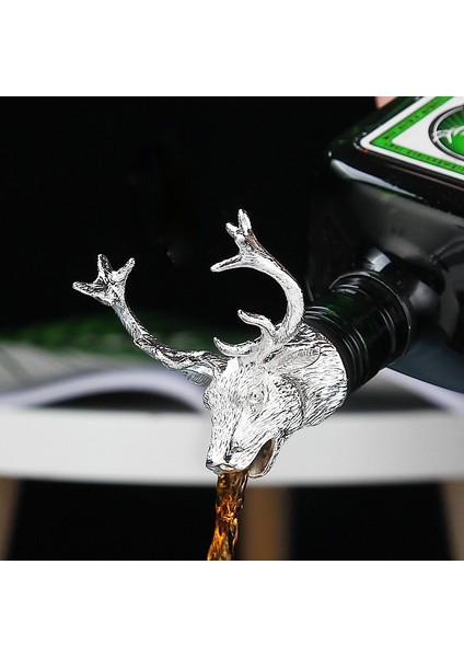 Aslan Altın Tarzı 1 Parça Kırmızı Şarap Dökücü Çinko Alaşımı Gergedan Aslan Leopar Antilop Kafa Şarap Stoper Içecek Bar Aracı Gece Kulübü Bar Aksesuarları (Yurt Dışından) modelleri