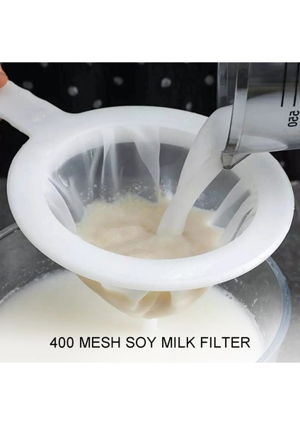 400 Örgü Stili S Beden 400 Örgü Mutfak Ultra-Ince Örgü Süzgeç Mutfak Naylon Örgü Filtre Kaşığı Soya Sütü Kahve Suyu Isıya Dayanıklı Mutfak Aracı (Yurt Dışından)