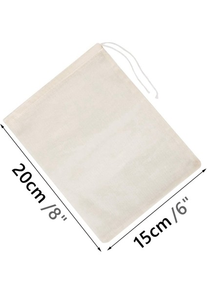 15X20CM Tarzı Yeniden Kullanılabilir Somun Süt Torbaları Yeniden Kullanılabilir Pamuklu Gıda Süzgeçleri Torbaları Yoğurt Cold Brew Kahve Filtresi Mutfak Ince Örgü Tülbent Filtreler (Yurt Dışından)