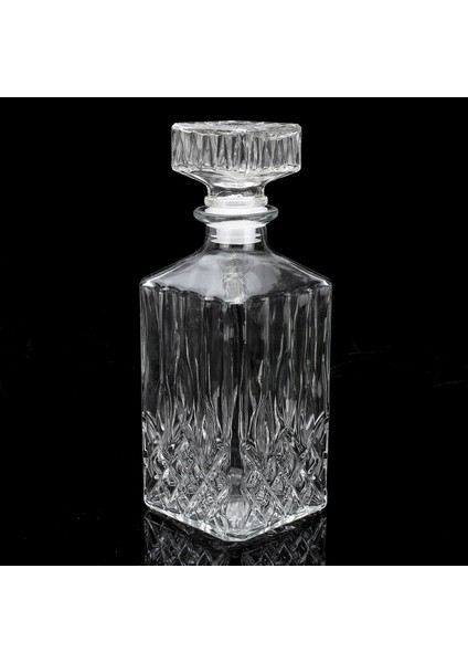 1 Adet 800ML Elmas Cam Şişe Dökücü Vintage Cam Likör Viski Kristal Şişe Içecek Sürahi Sürahi Bar (Yurt Dışından)