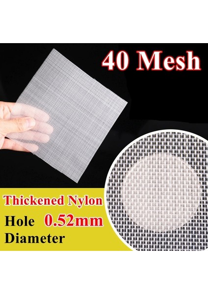 40 Mesh 0,52 mm Stili 1 Metre Kalınlaşmış Naylon Gıda Filtresi Net Filtre Kumaş Mutfak Yağı Somun Süt Torbası Filtre Mesh Şarap Bira Bira Süzgeç Gıda Elek (Yurt Dışından)