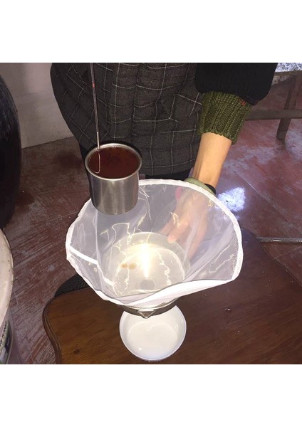 S Tarzı Yeniden Kullanılabilir Naylon Filtre Torbası Kase Şekli Gıda Kahve Filtresi Peynir Bezi Pişirme Ince Örgü Şarap Süzgeç Suyu Soya Sütü Somun Süt Çay (Yurt Dışından)
