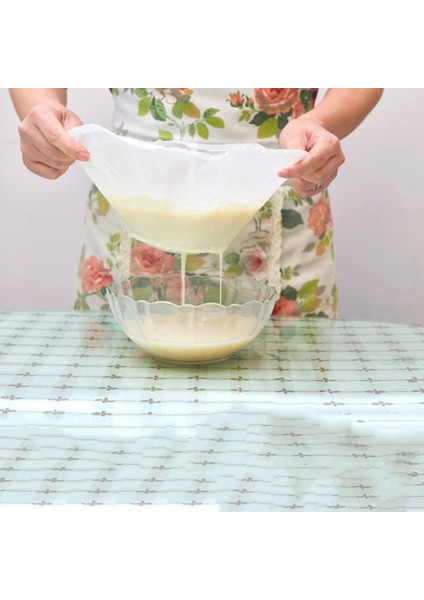 200 Ağ Stili S Beden Örgü Naylon Kase Şekli Filtre Torbası Somun Süt Kahve Suyu Soya Sütü Tülbent Filtre Torbası Süzgeç Yeniden Kullanılabilir Kevgir (Yurt Dışından)