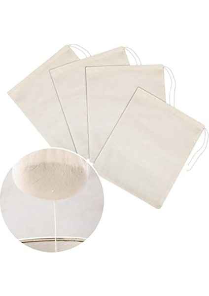 20CM-25CM Tarzı Tülbent Torbalar Somun Süt Süzgeç Pamuklu Müslin Torbalar Örgü Gıda Torbaları Yoğurt Kahve Çay Suyu Şarap Malzemeleri Naylon Filtre (Yurt Dışından)