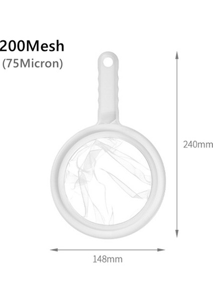 200 Mesh-75 Mikron Stili Mesh Mutfak Ultra-Ince Örgü Süzgeç Mutfak Naylon Mesh Filtre Kaşık Için Uygun Soya Sütü Kahve Süt Yoğurt (Yurt Dışından)