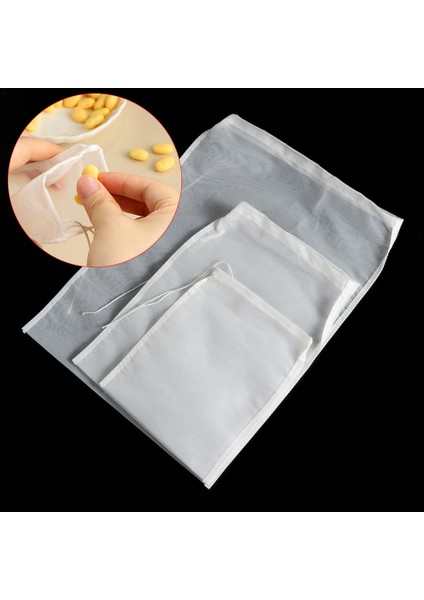 33X33CM Tarzı 5 Boy Naylon Ince Örgü Somun Süt Torbası Yeniden Kullanılabilir Badem Sütü Torbası Süzgeç Ince Örgü Naylon Tülbent Cold Brew Kahve Filtresi (Yurt Dışından)