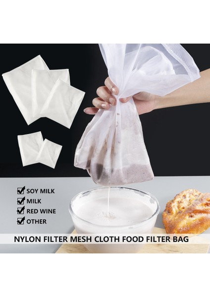 45X60CM Tarzı 100MESH Gıda Sınıfı Naylon Filtre Torbası Net Örgü Çay Bira Süt Kahve Yağı Filtrasyon Süzgeç Yeniden Kullanılabilir Mutfak Filtre Kumaş Çanta (Yurt Dışından)